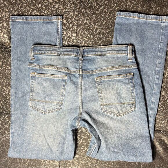 14 Cat & Jack Boys Jeans Bootcut Stretch Blue Jeans Size 14 EPC Adjustable Wais - Picture 2 of 5